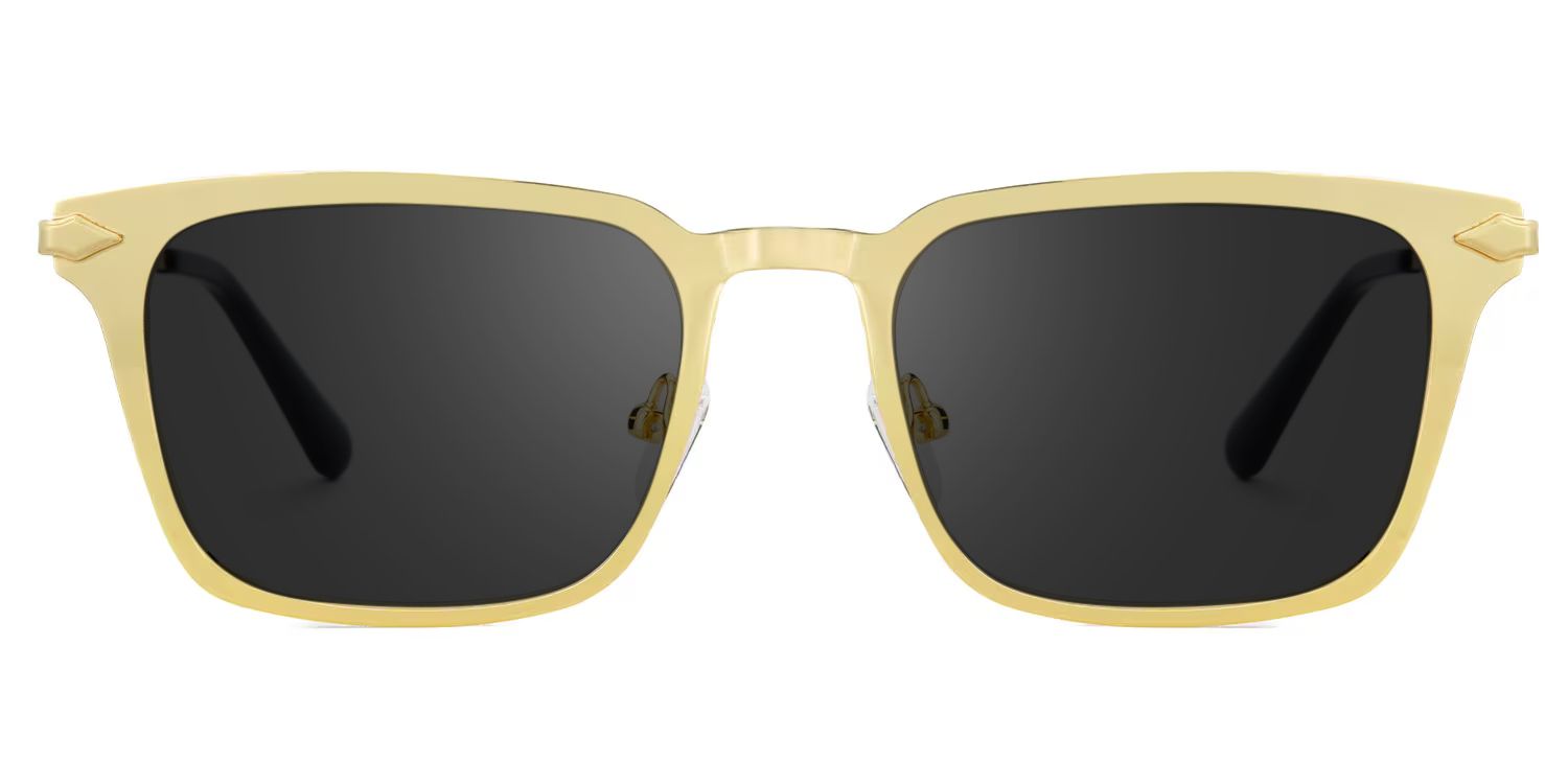 Chaney Rectangle Gold Prescription Sunglasses | ZEELOOL0