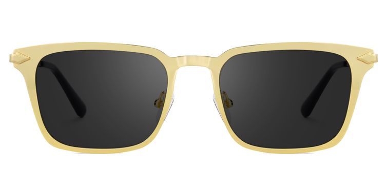 Chaney Gold Rectangle Sunglasses
