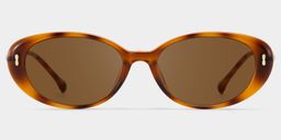 Blaire Tortoise Oval Sunglasses0