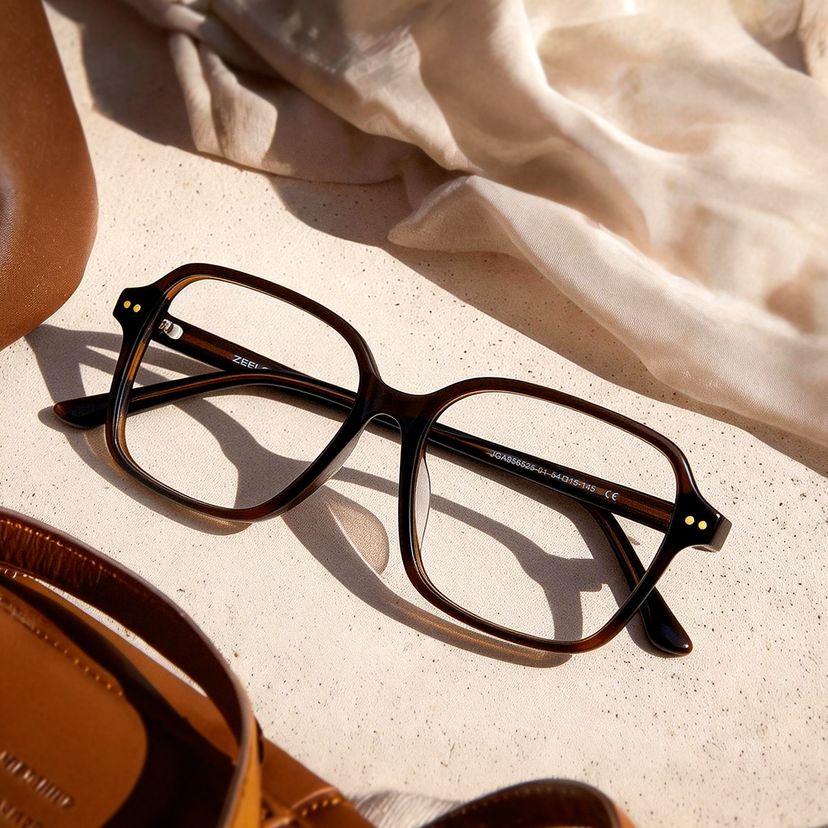 Clementine Brown Square Glasses