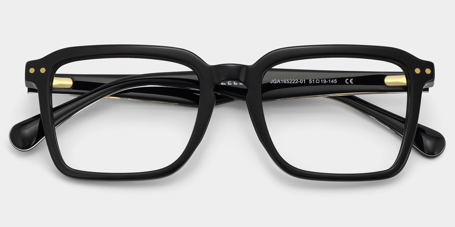 Vickerie Thin Black Glasses in Square Design | Zeelool2