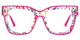 Zerica Rose Red Square Glasses2