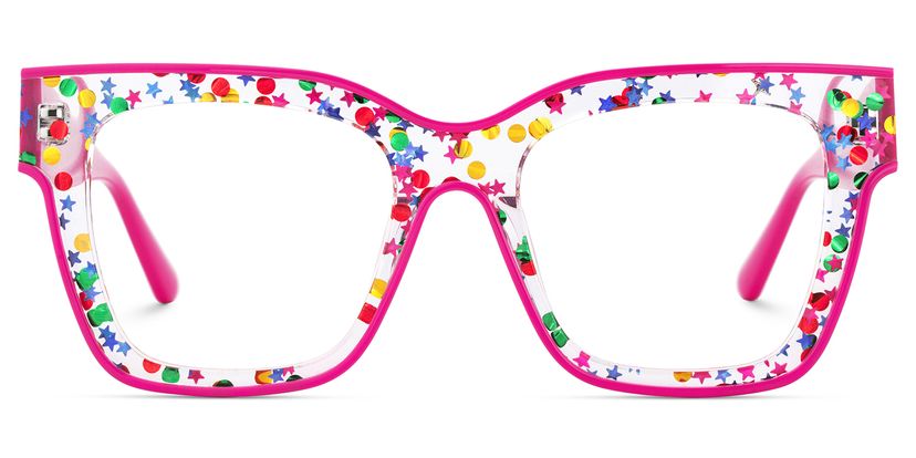 Zerica Rose Red Square Glasses