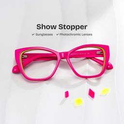 Blaise Pink Green Butterfly Glasses2