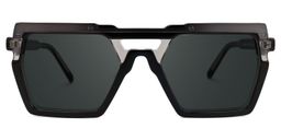 Ferguson Black Geometric Sunglasses0