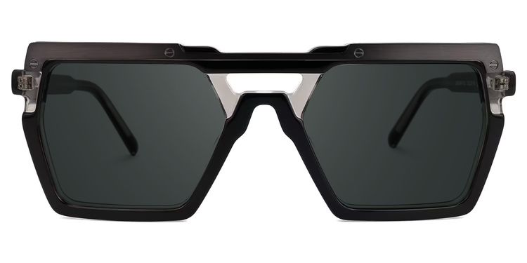 Ferguson Black Geometric Sunglasses
