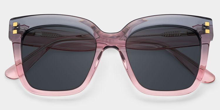 Minguela Gray Pink Square Sunglasses