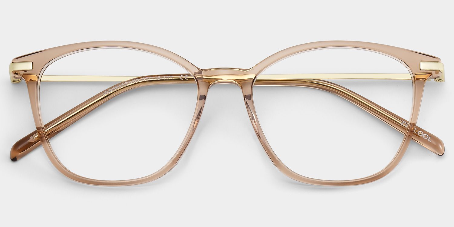Jessica Beige Cat Eye Glasses for Women | ZEELOOL2