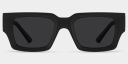 Garza Black Rectangle Sunglasses0
