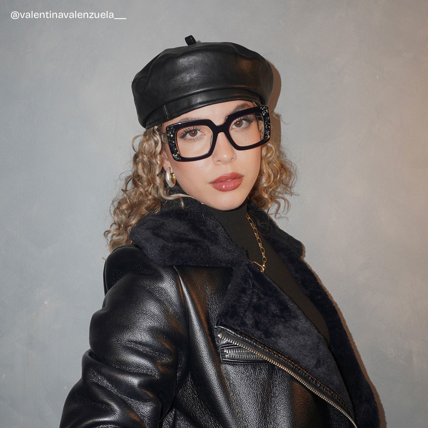 Sable Thick Black Square Frame Glasses with Colored Diamonds | ZEELOOL6