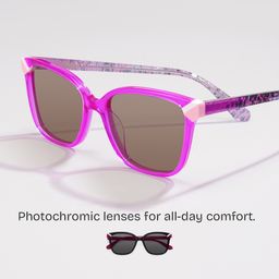 Nolan Neon Pink Square Glasses1