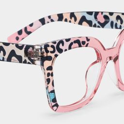 Malcolm Pink-Leopard Square Glasses5