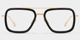 Gifford Black-Gold Aviator Glasses0