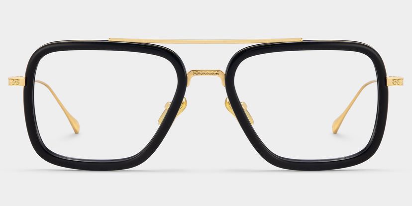 Gifford Black-Gold Aviator Glasses