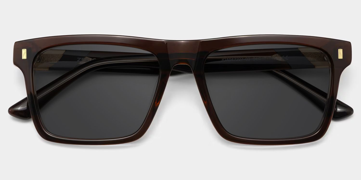 Henry Brown Rectangle Sunglasses to Frame Your Face | ZEELOOL1