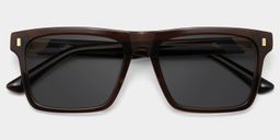 Henry Brown Rectangle Sunglasses1