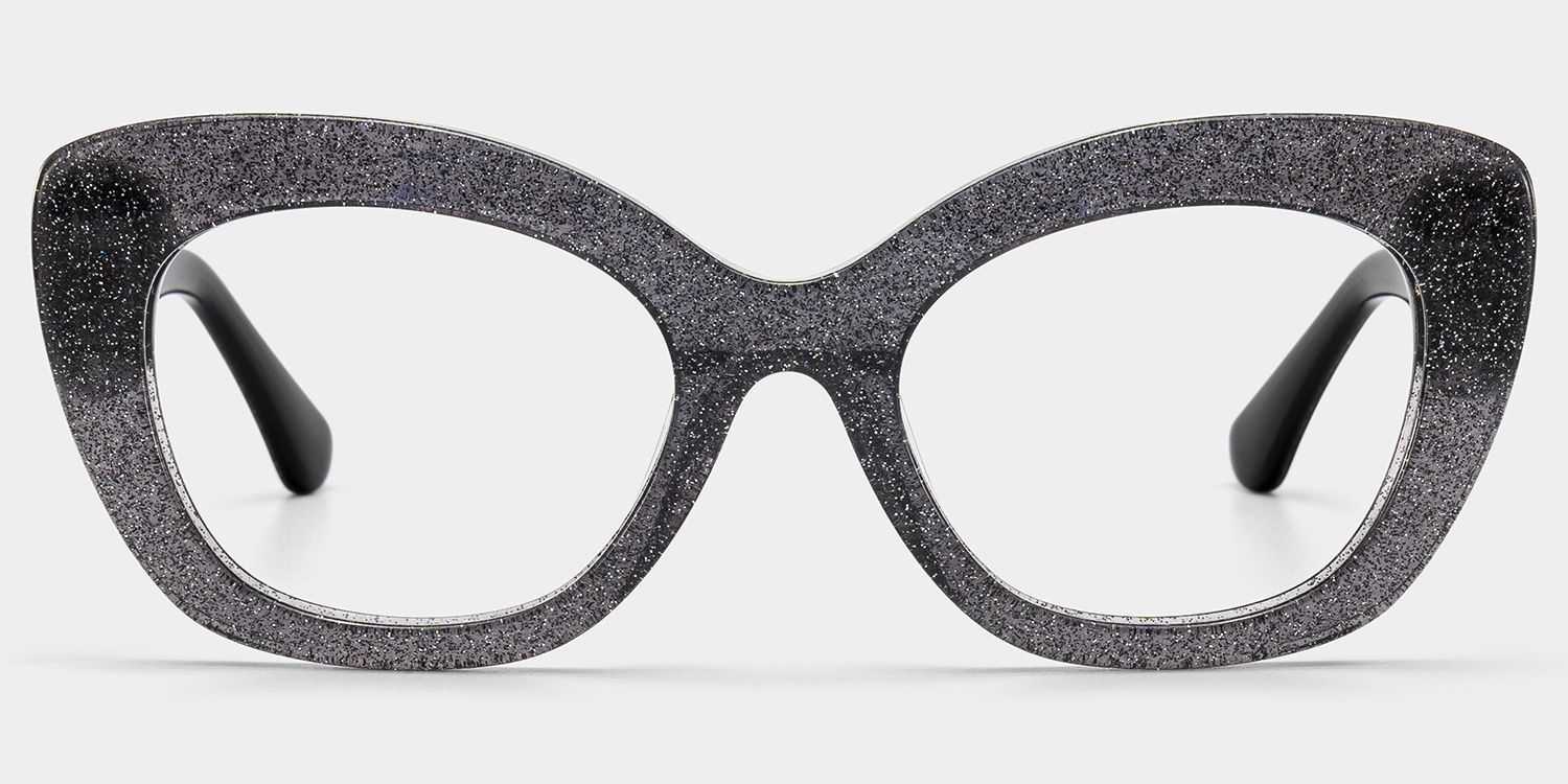 Mireille Butterfly Black Glasses with Bling on the Side | ZEELOOL1
