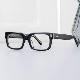 Fayssel Black Rectangle Glasses0