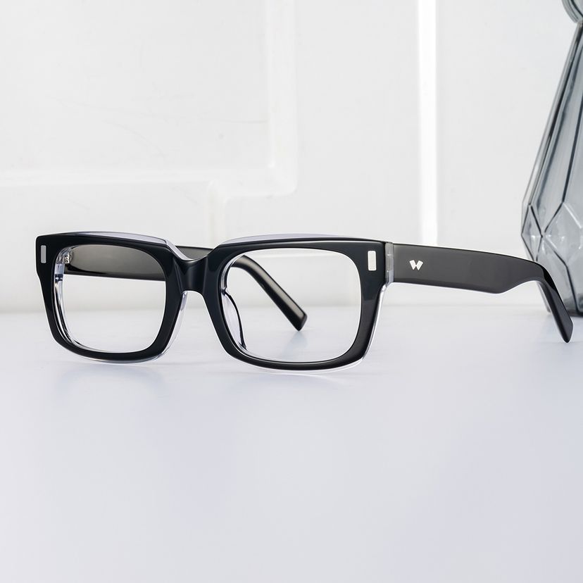 Fayssel Black Rectangle Glasses