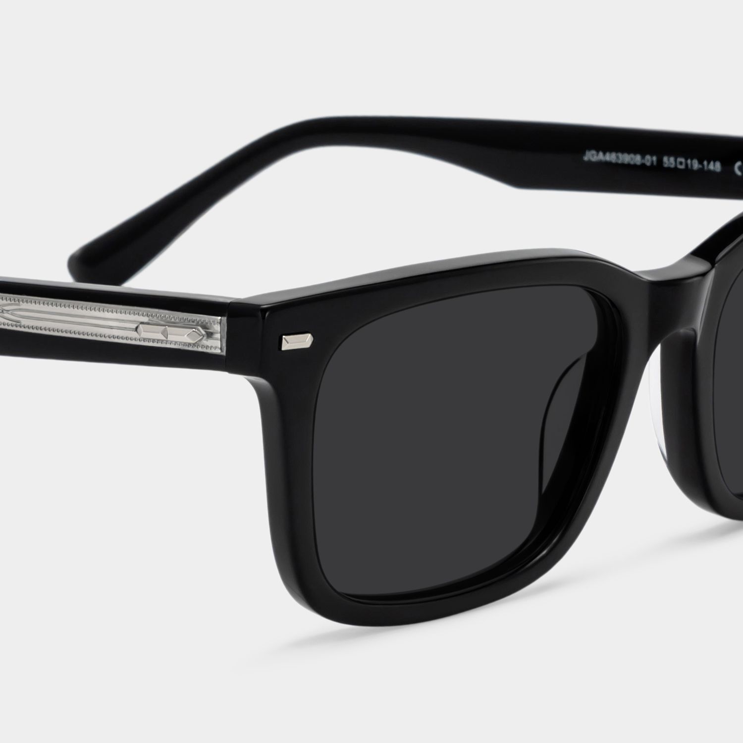 Patrick Rectangle Black Frame Sunglasses Online Sale | ZEELOOL4