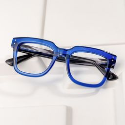 Liizbeett Blue Square Glasses1