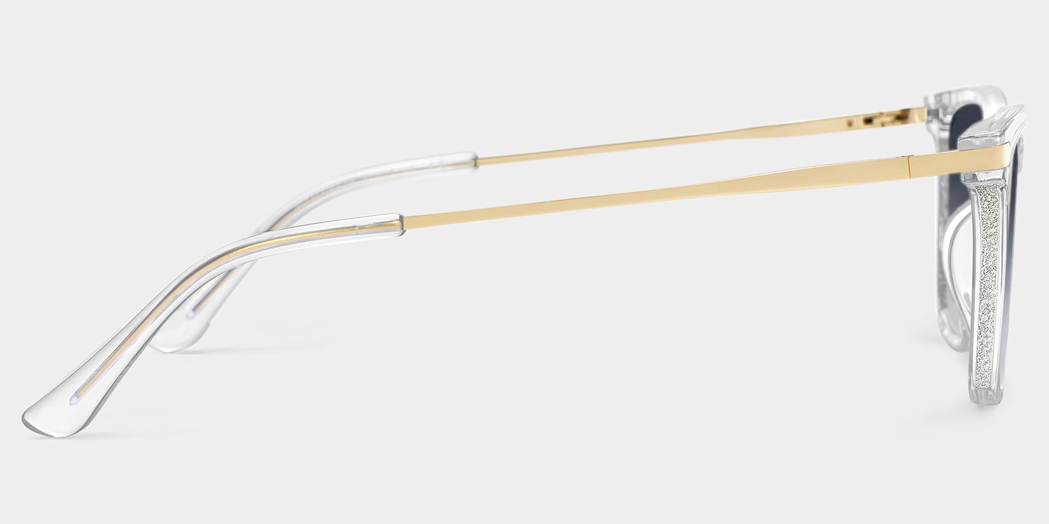 Selena Rectangle Style Clear Frame Sunglasses | ZEELOOL3