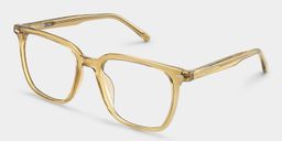 Eliza Beige Square Glasses3