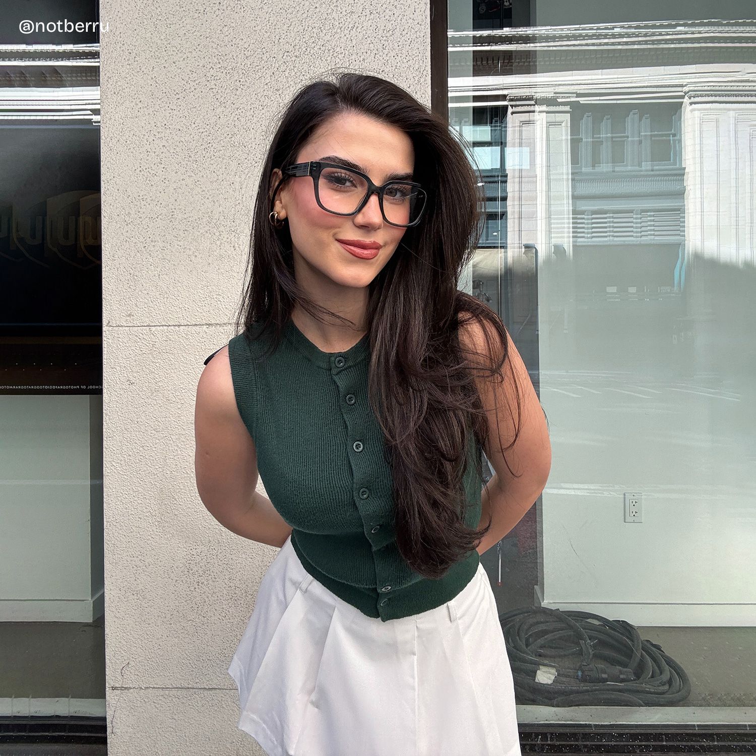 Blake Green Square Glasses | Nostalgic Varsity Frame7