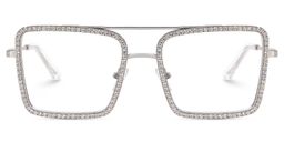 Diva Silver Square Glasses2