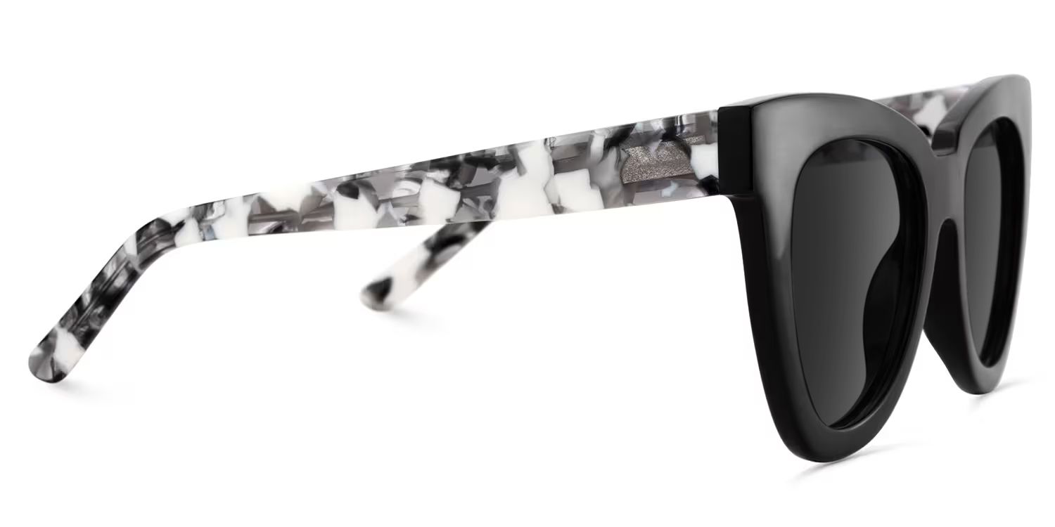 Yaser Cat Eye Black Prescription Sunglasses | ZEELOOL3