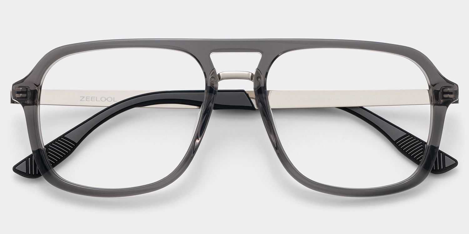 Ryder Black Aviator Mixed Frame Glasses for unisex | ZEELOOL2