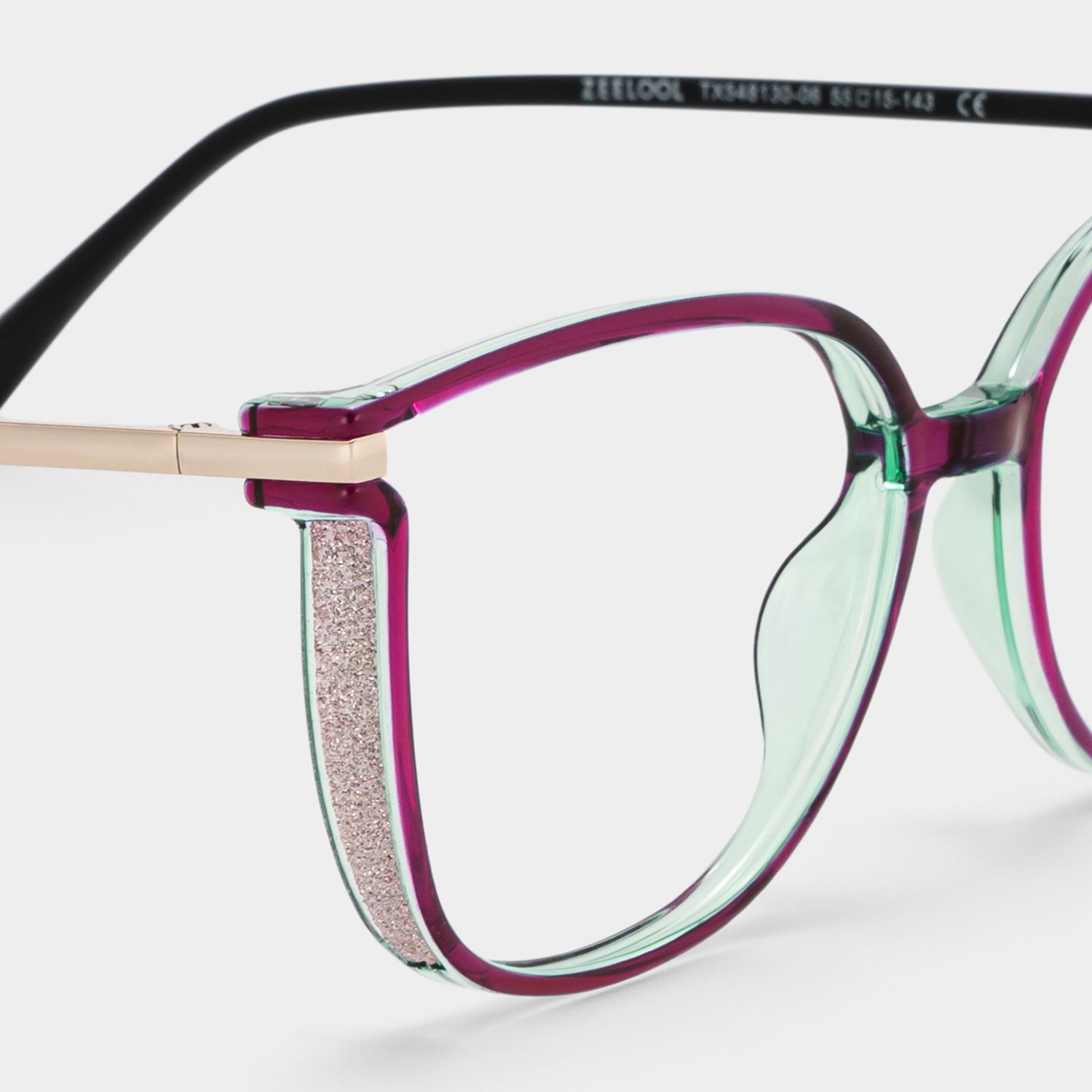 Rodz Square Purple Frame Glasses for Women | ZEELOOL4
