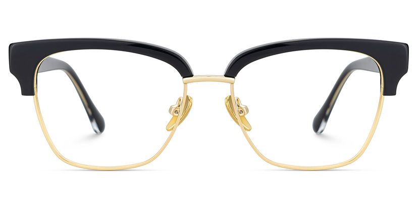 Ellis Black Gold Browline Glasses