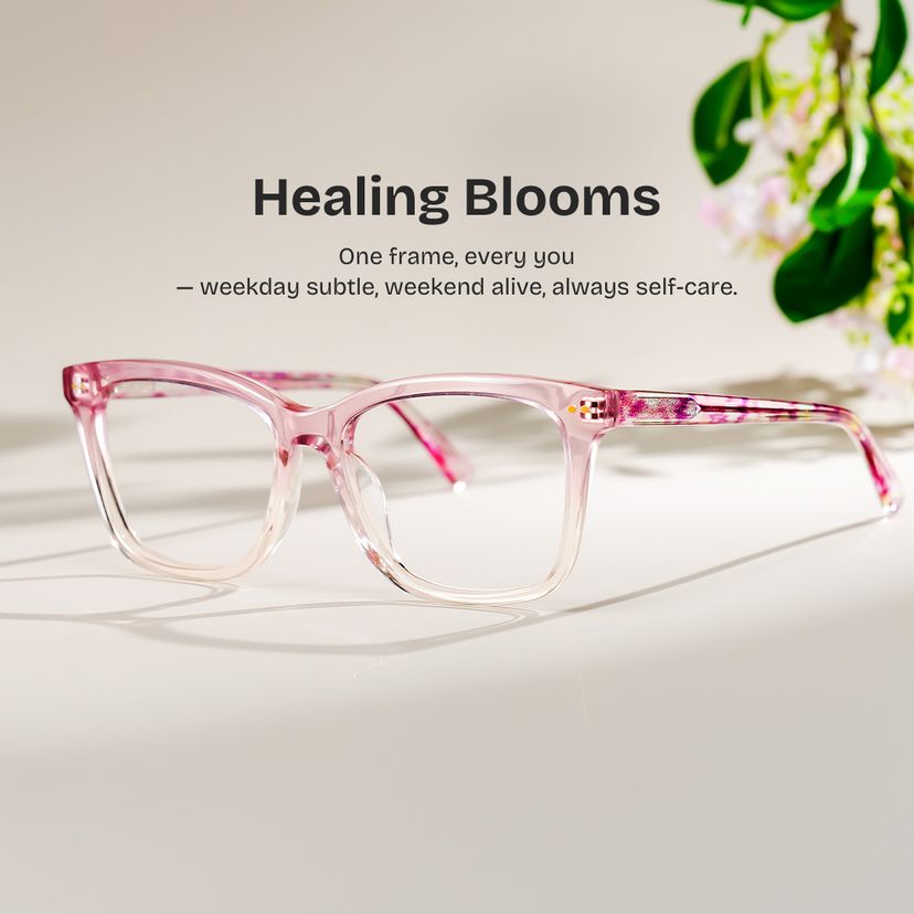 Layla Pink Square Glasses