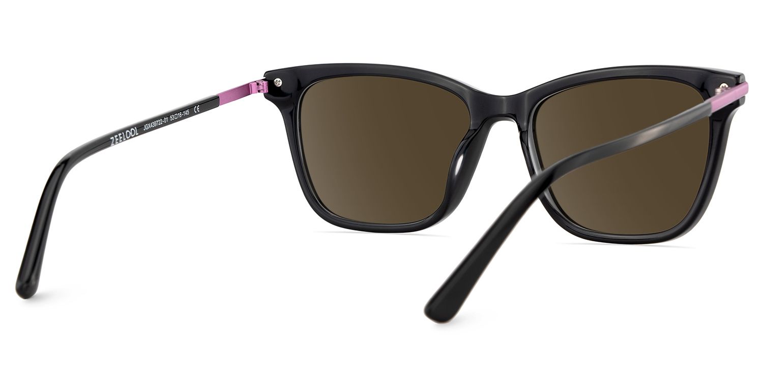 Eliot Rectangle Black Sunglasses for Women & Men | ZEELOOL4