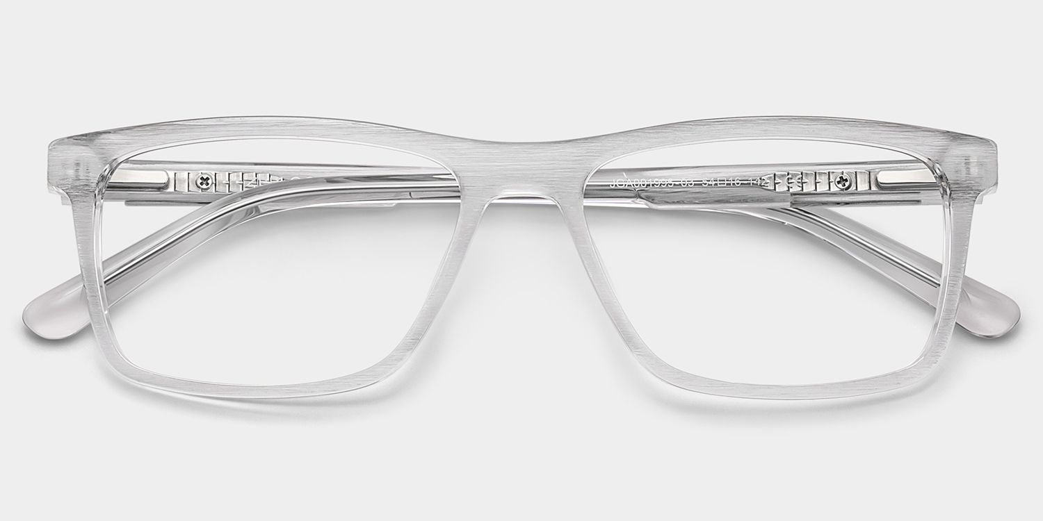 Daniel Gray Rectangle Acetate Frame Glasses for Men | ZEELOOL2