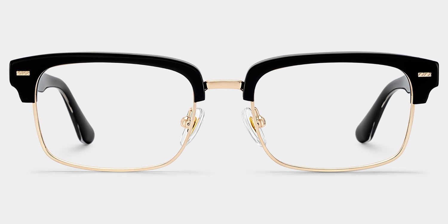 Eden Rectangle Black Frames Glasses in Rx Option | ZEELOOL1