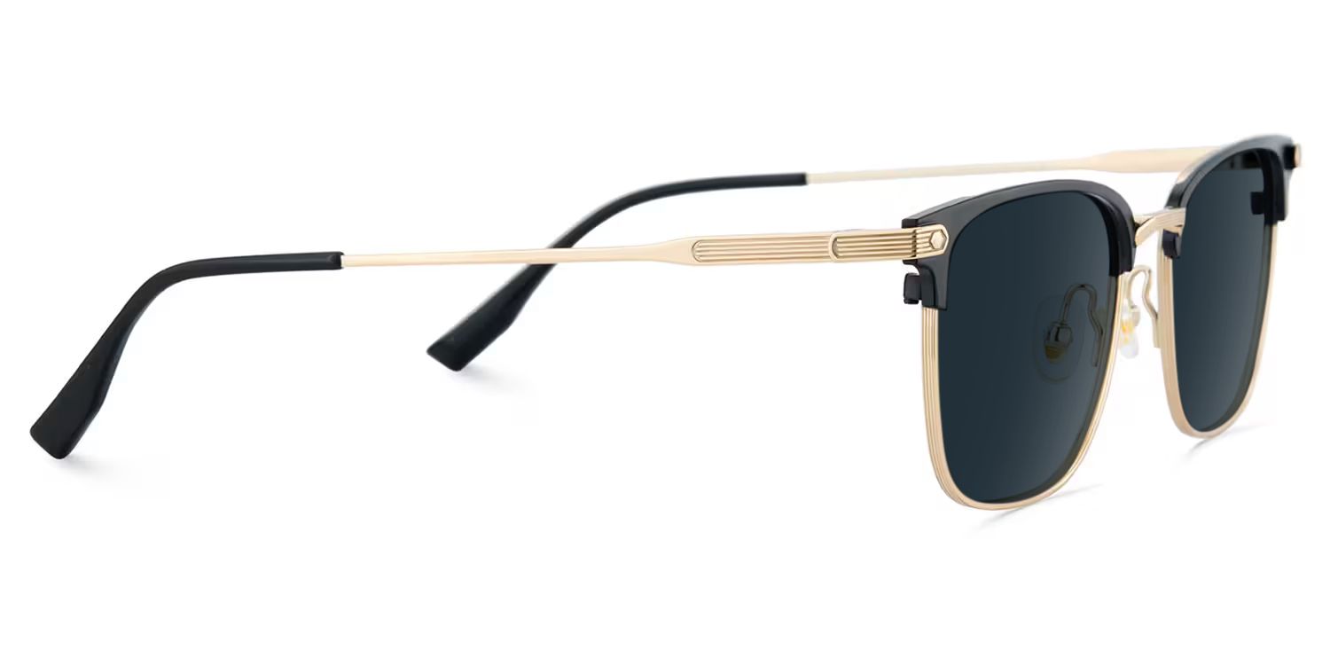 Barrett Browline Gold Sunglasses for Women & Men | ZEELOOL3