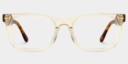 Patrick Clear Yellow Rectangle Glasses1