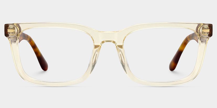 Patrick Clear Yellow Rectangle Glasses