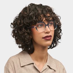 Alexia Blue Square Glasses0