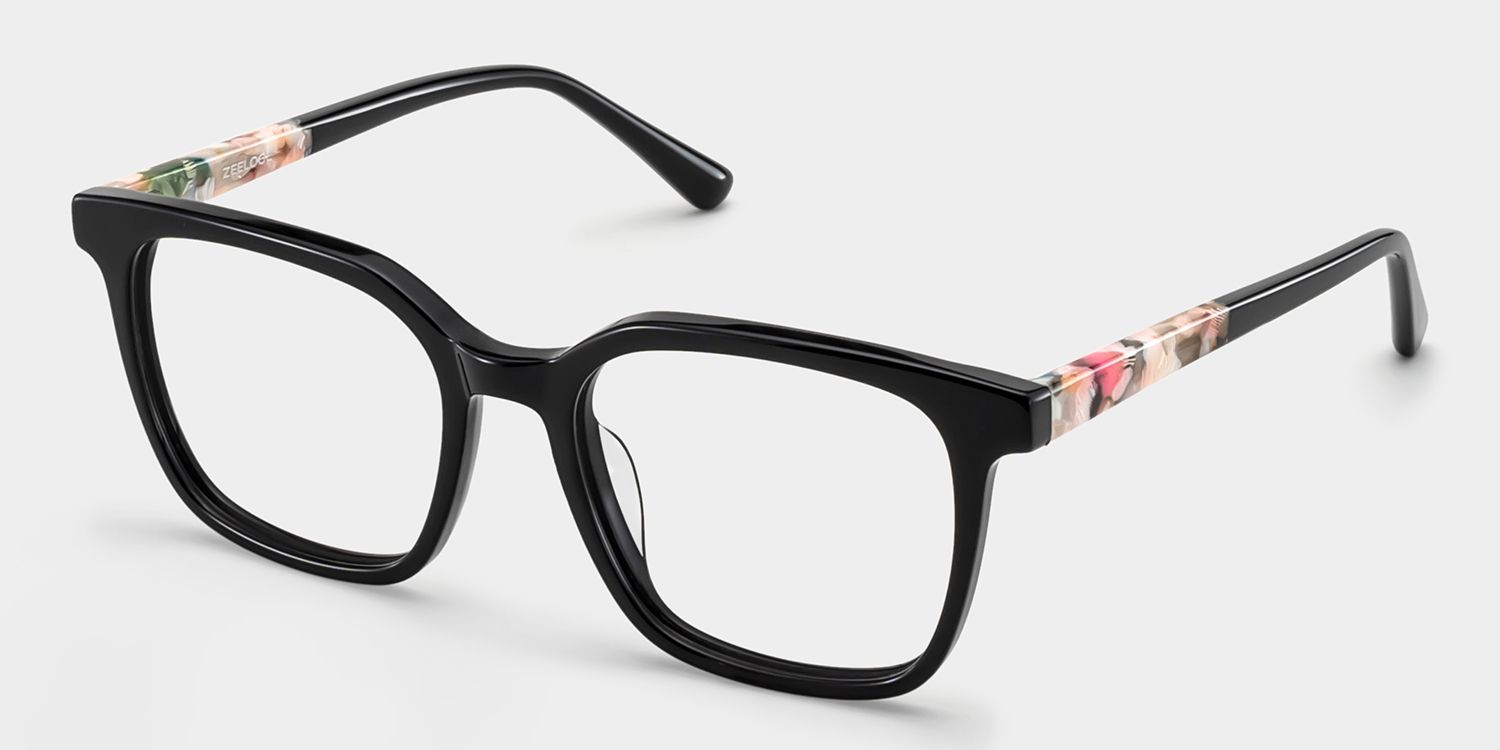 Freya Black Frame Glasses with Square Frame Online | ZEELOOL5