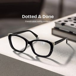 Madeline Black Cat eye Glasses0