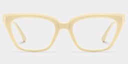 Quincy Creamy White Cat eye Glasses1