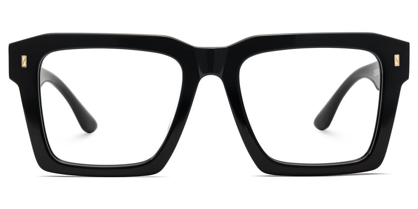 Kenish Black Square Glasses