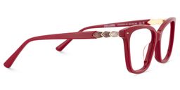 Theo Red Rectangle Glasses4