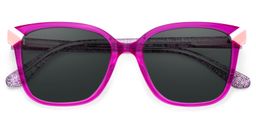 Nolan Neon Pink Square Sunglasses2