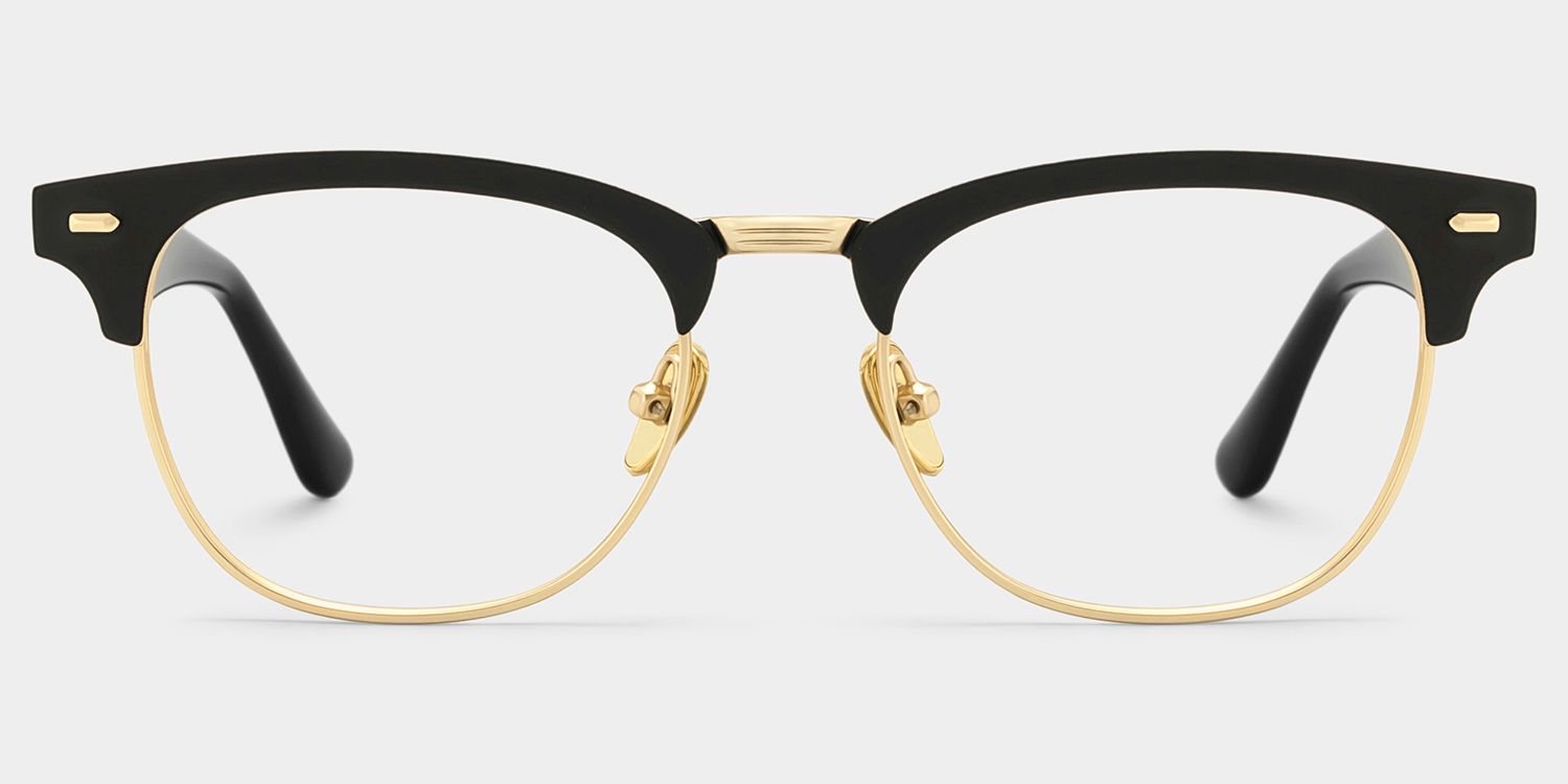 Penelope Gold Browline Glasses for Men | ZEELOOL1