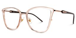 Marisa Beige Cat eye Glasses1
