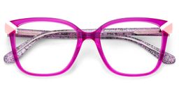 Nolan Neon Pink Square Glasses3
